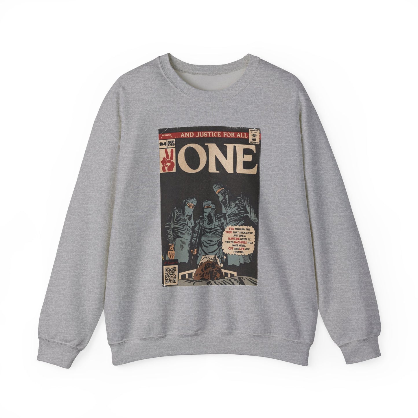 Metallica- One - Johnny Got His Gun Comic Book Art - Unisex Heavy Blend™ Crewneck Sweatshirt