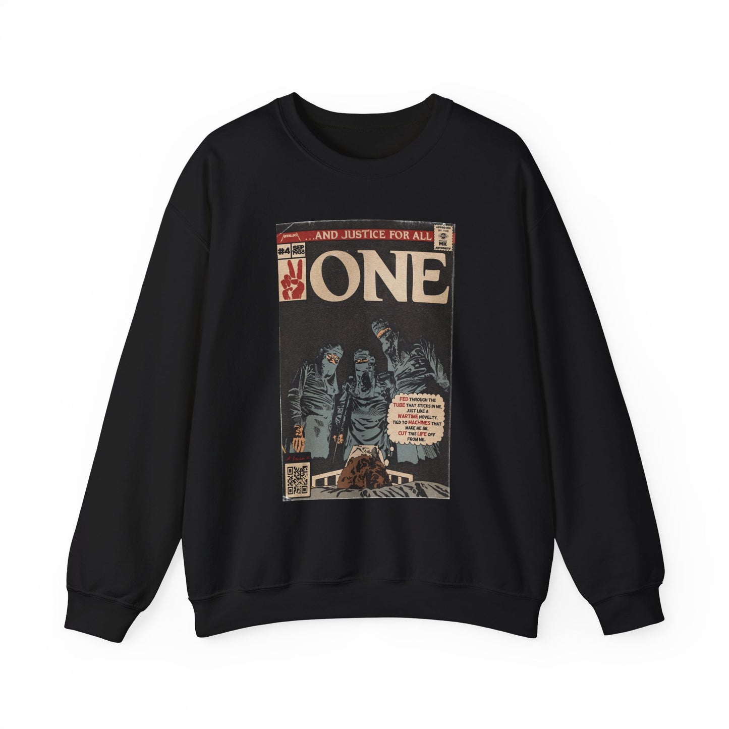 Metallica- One - Johnny Got His Gun Comic Book Art - Unisex Heavy Blend™ Crewneck Sweatshirt