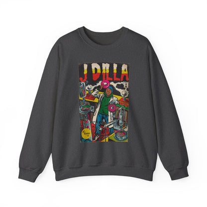 J Dilla - Comic Book Art - Unisex Heavy Blend™ Crewneck Sweatshirt