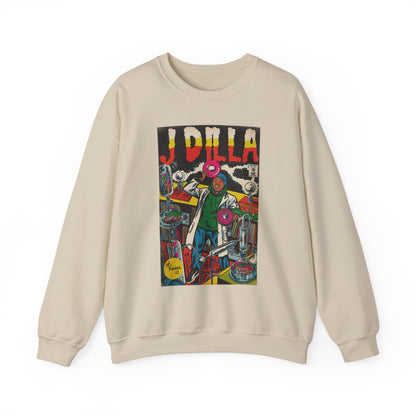 J Dilla - Comic Book Art - Unisex Heavy Blend™ Crewneck Sweatshirt