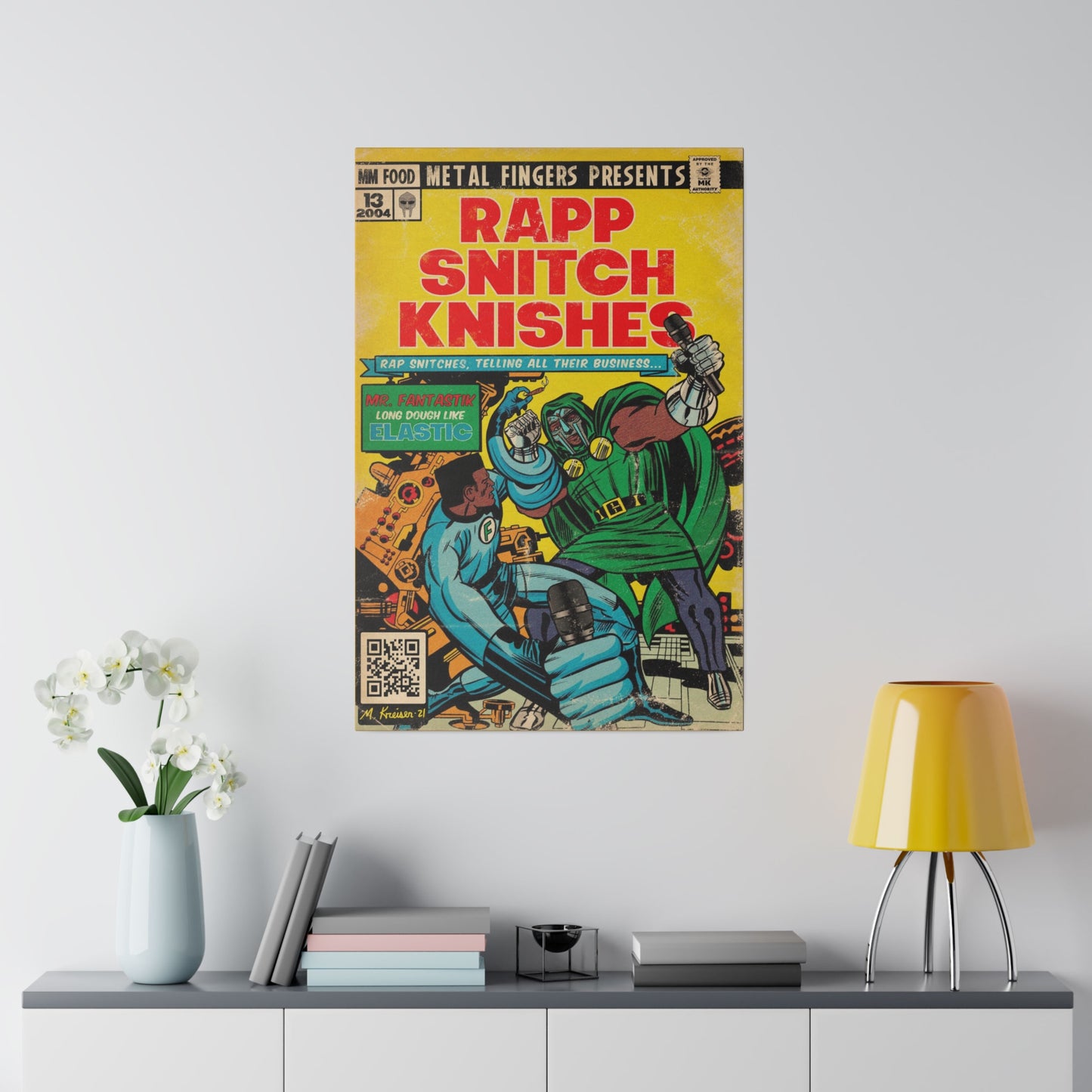 MF DOOM - Rapp Snitch Knishes - Matte Canvas, Stretched