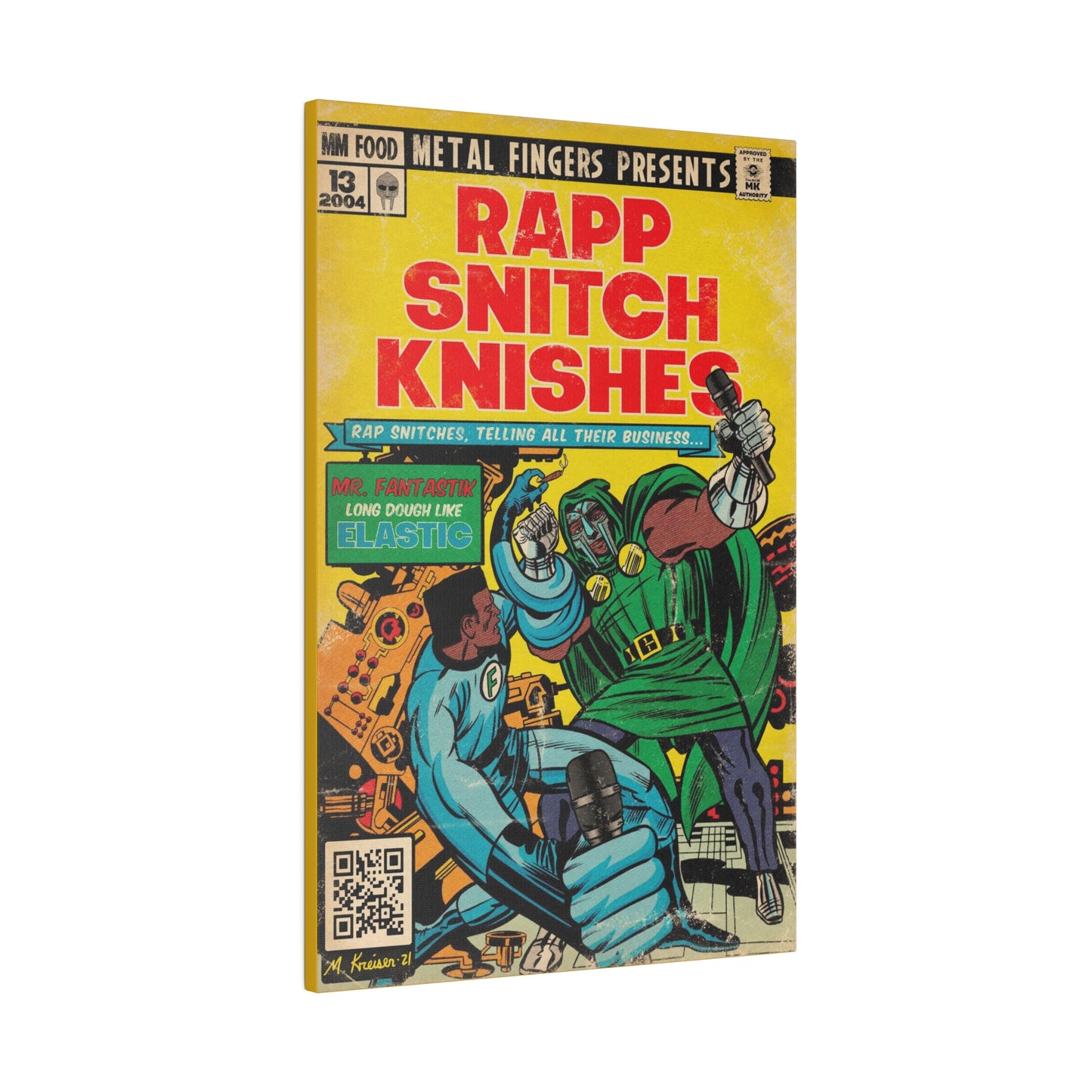 MF DOOM - Rapp Snitch Knishes - Matte Canvas, Stretched