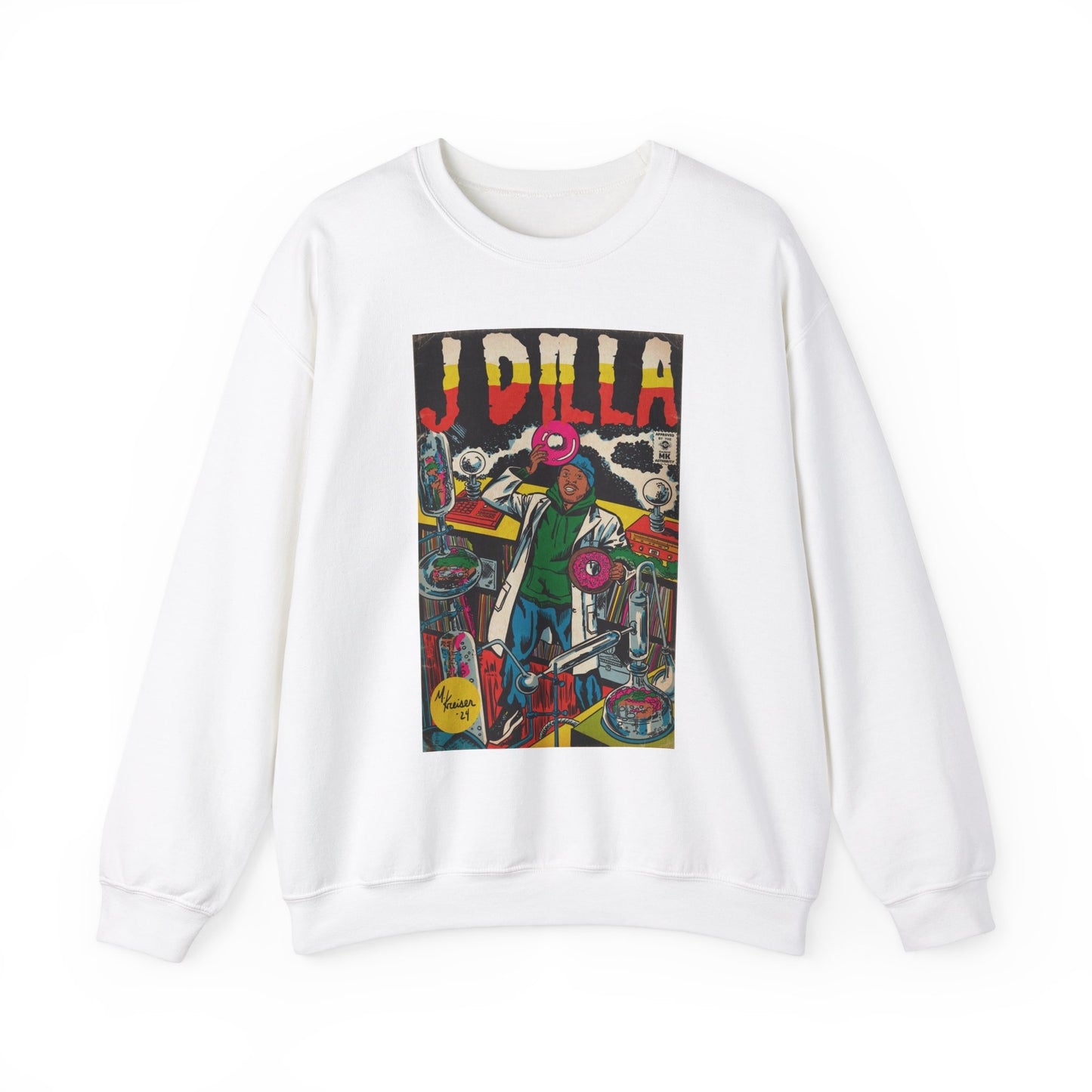 J Dilla - Comic Book Art - Unisex Heavy Blend™ Crewneck Sweatshirt