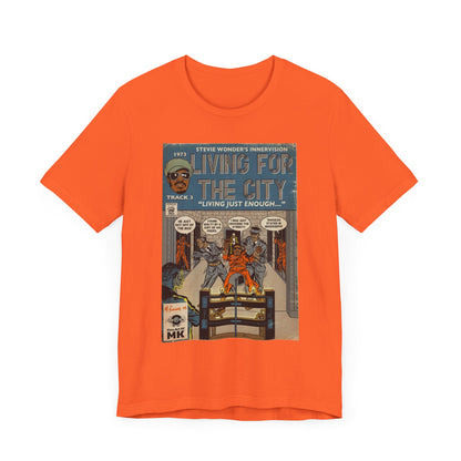 Stevie Wonder - Living For The City - Unisex Jersey Short Sleeve Tee