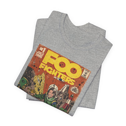 Foo Fighters- Self Titled Comic Book Art - Unisex Jersey Short Sleeve Tee