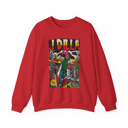 J Dilla - Comic Book Art - Unisex Heavy Blend™ Crewneck Sweatshirt