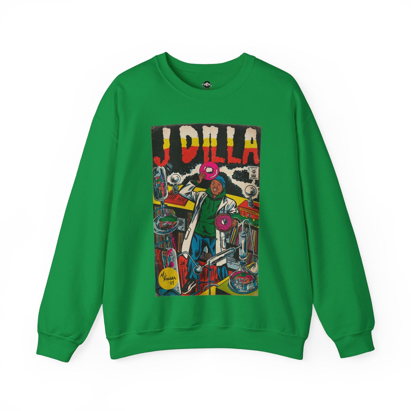 J Dilla - Comic Book Art - Unisex Heavy Blend™ Crewneck Sweatshirt