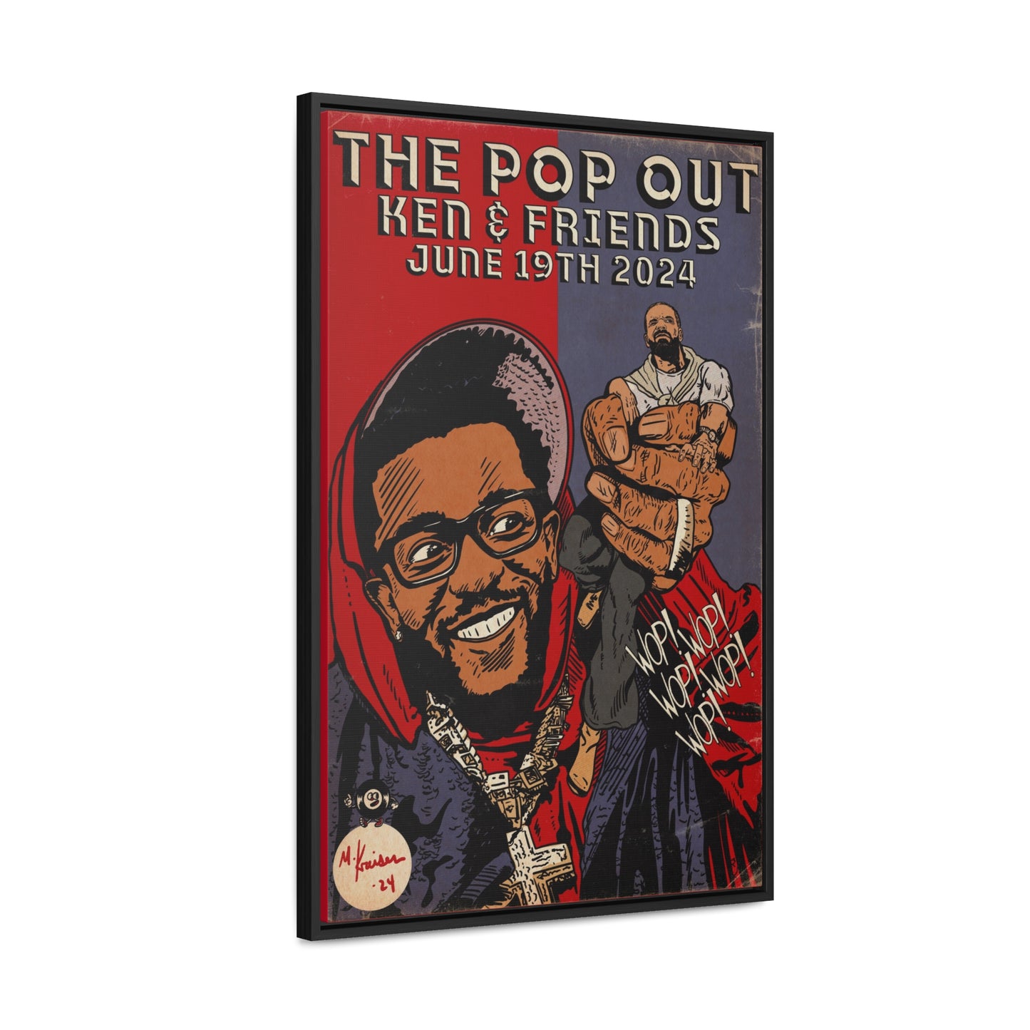 Kendrick Lamar - The Pop Out  - Gallery Canvas Wraps, Vertical Frame