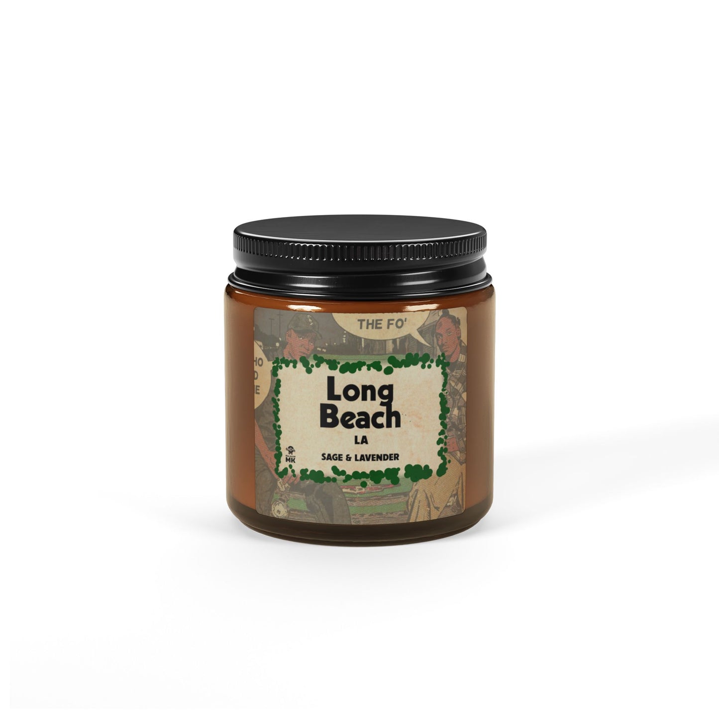 Long Beach - Scented Soy Candle (Multi-Size, Amber Jar)