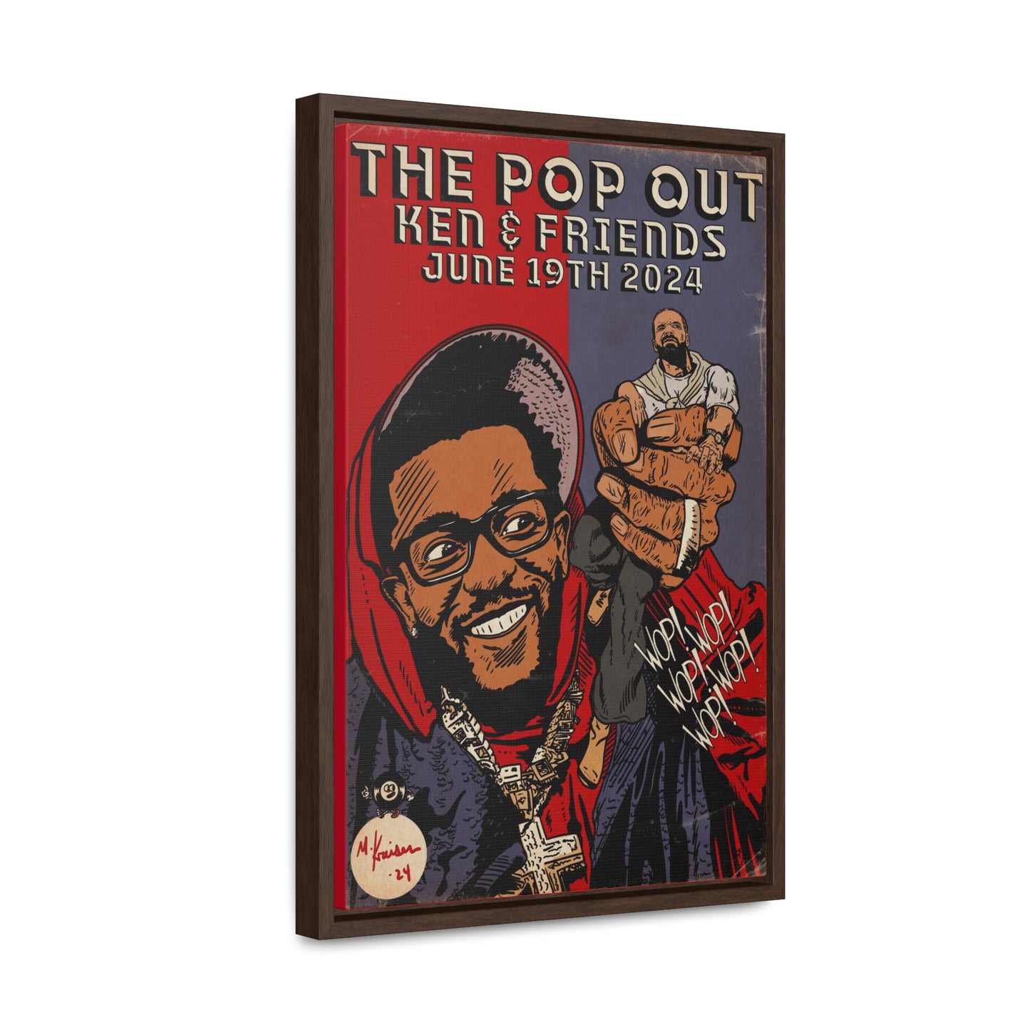 Kendrick Lamar - The Pop Out  - Gallery Canvas Wraps, Vertical Frame