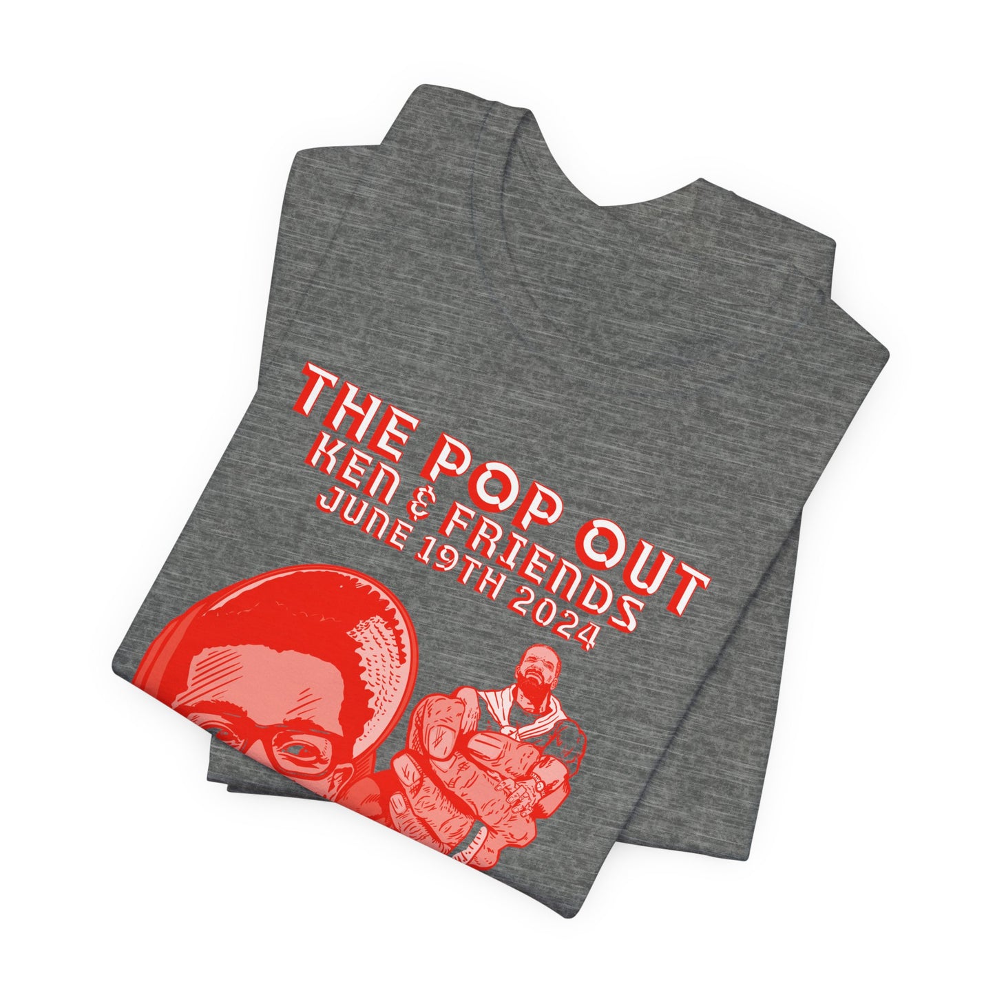 Kendrick & Friends - The Pop Out - RED VARIANT - Unisex Jersey Short Sleeve Tee