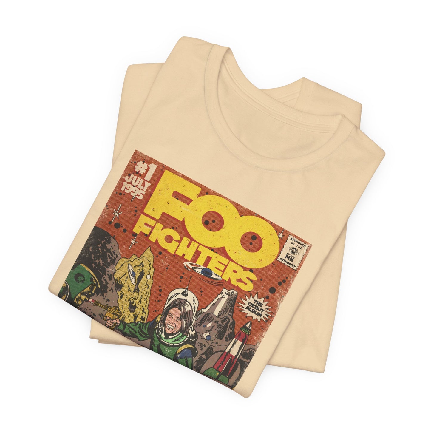 Foo Fighters- Self Titled Comic Book Art - Unisex Jersey Short Sleeve Tee