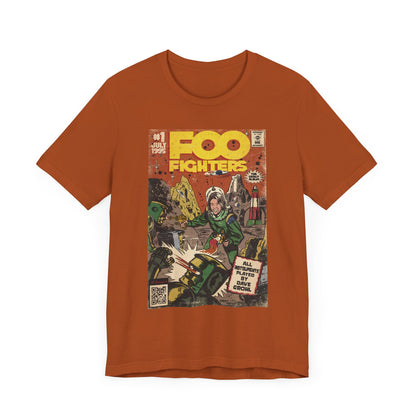 Foo Fighters- Self Titled Comic Book Art - Unisex Jersey Short Sleeve Tee