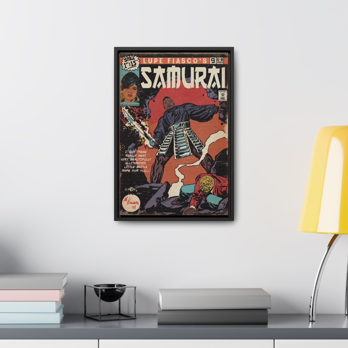 Lupe Fiasco - Samurai - Gallery Canvas Wraps, Vertical Frame