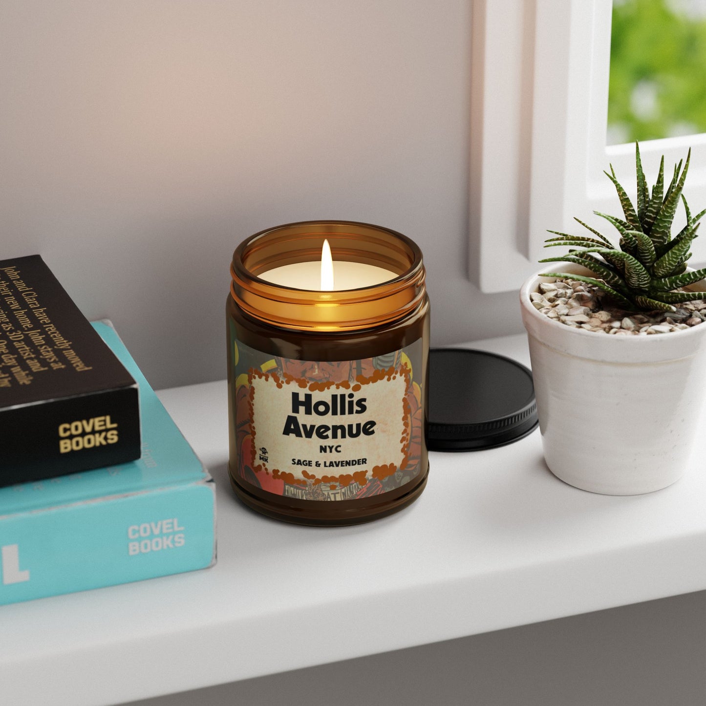 Hollis Avenue - Scented Soy Candle (Multi-Size, Amber Jar)