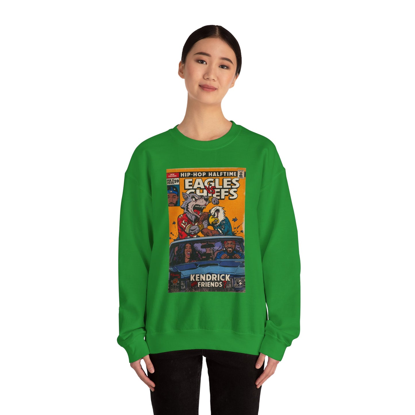 Kendrick & SZA - 2025 Halftime - Eagles vs Chiefs - Unisex Heavy Blend™ Crewneck Sweatshirt