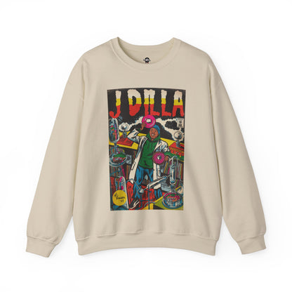 J Dilla - Comic Book Art - Unisex Heavy Blend™ Crewneck Sweatshirt