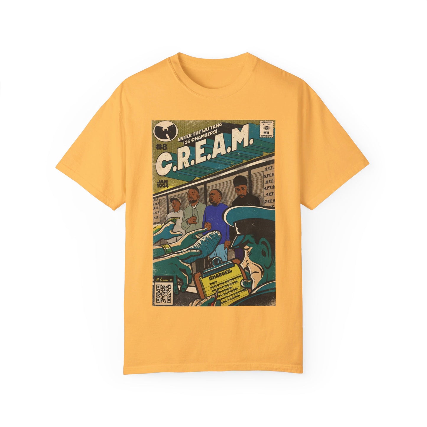 Wu-Tang Clan - C.R.E.A.M - Unisex Comfort Colors T-shirt