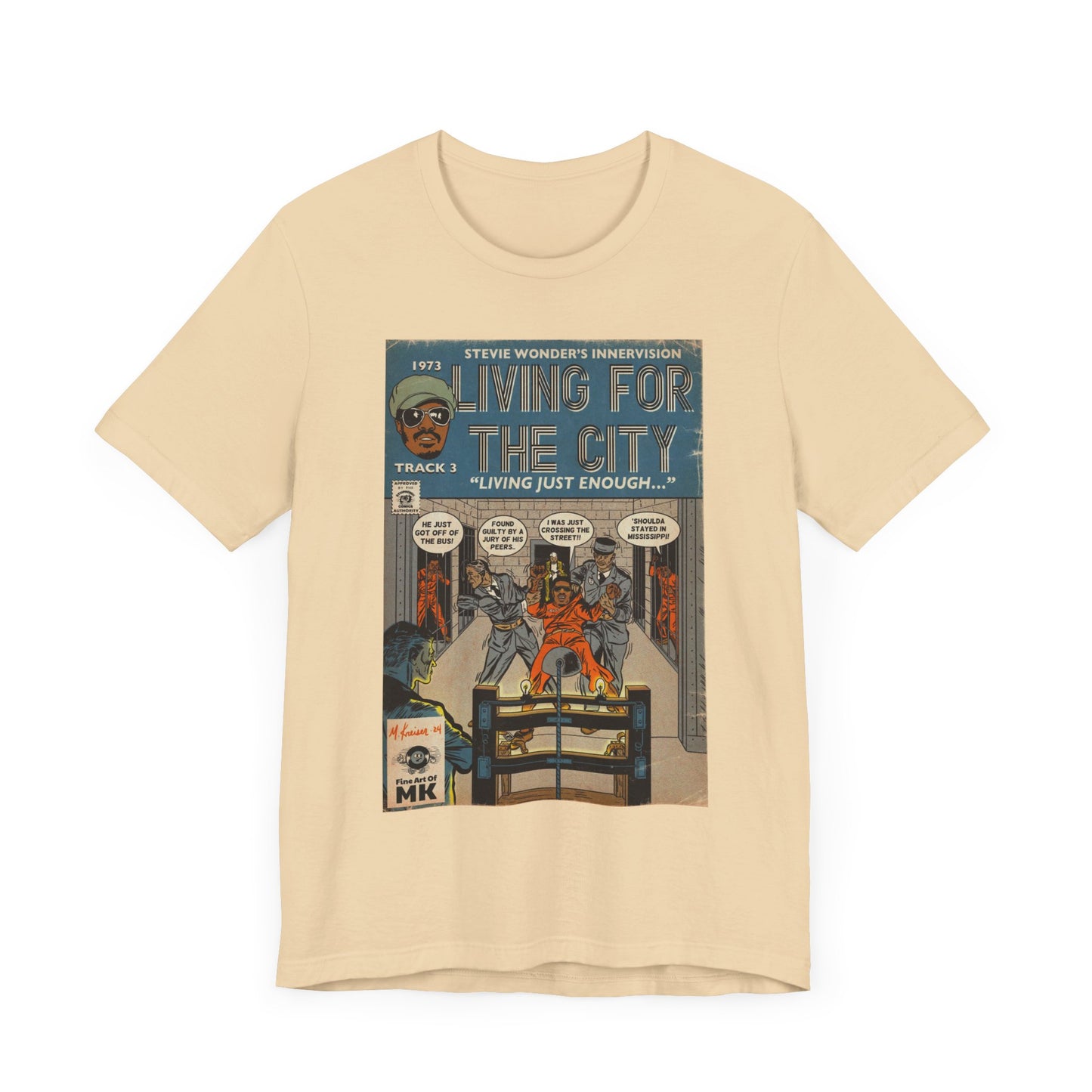 Stevie Wonder - Living For The City - Unisex Jersey Short Sleeve Tee