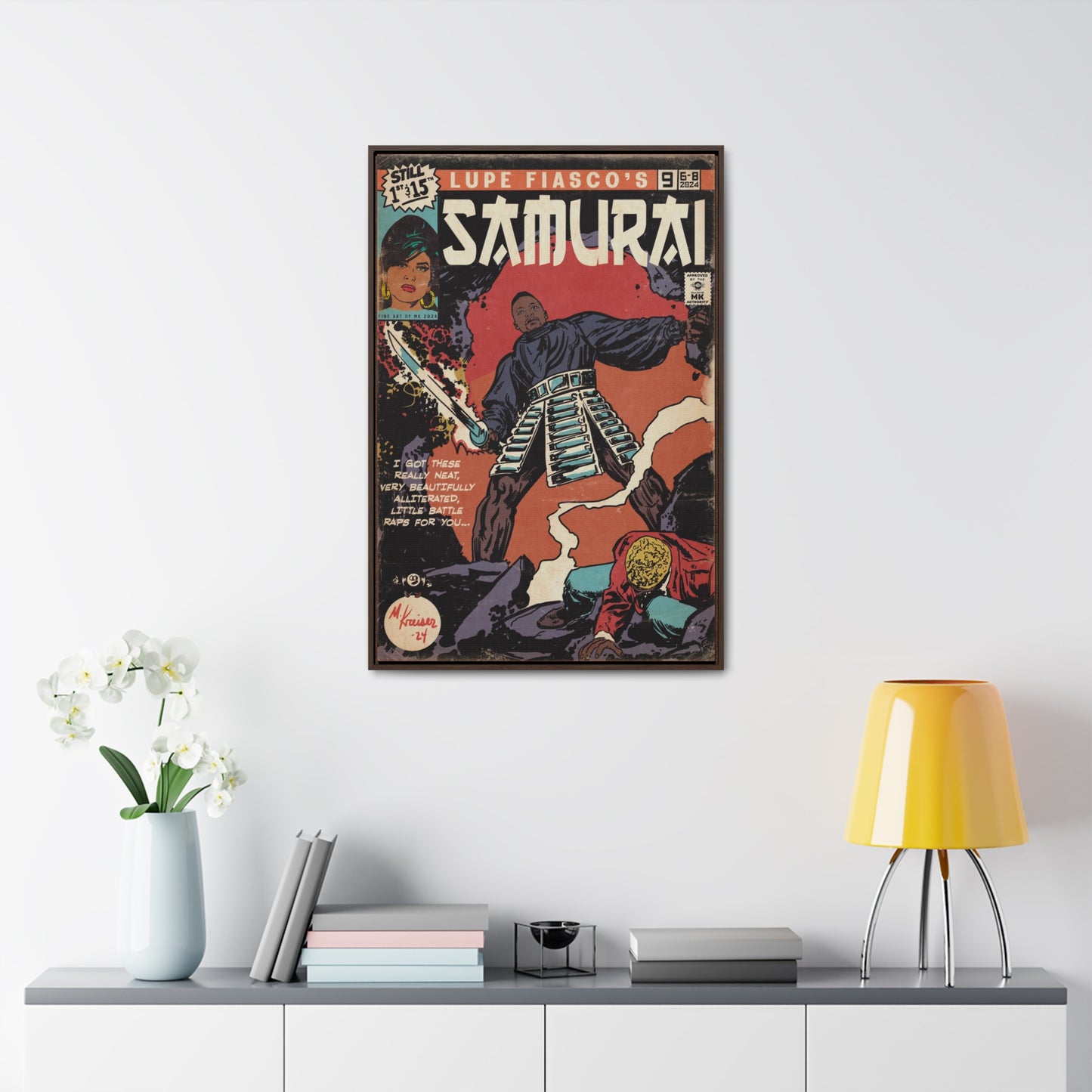 Lupe Fiasco - Samurai - Gallery Canvas Wraps, Vertical Frame