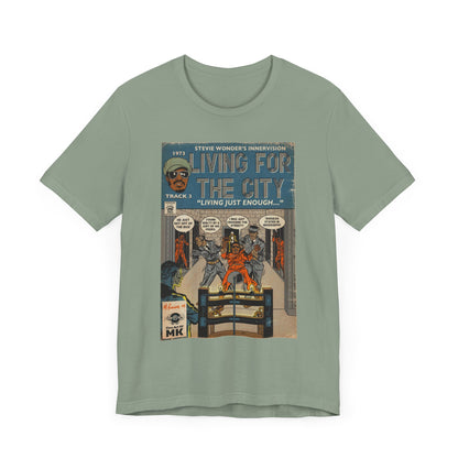 Stevie Wonder - Living For The City - Unisex Jersey Short Sleeve Tee