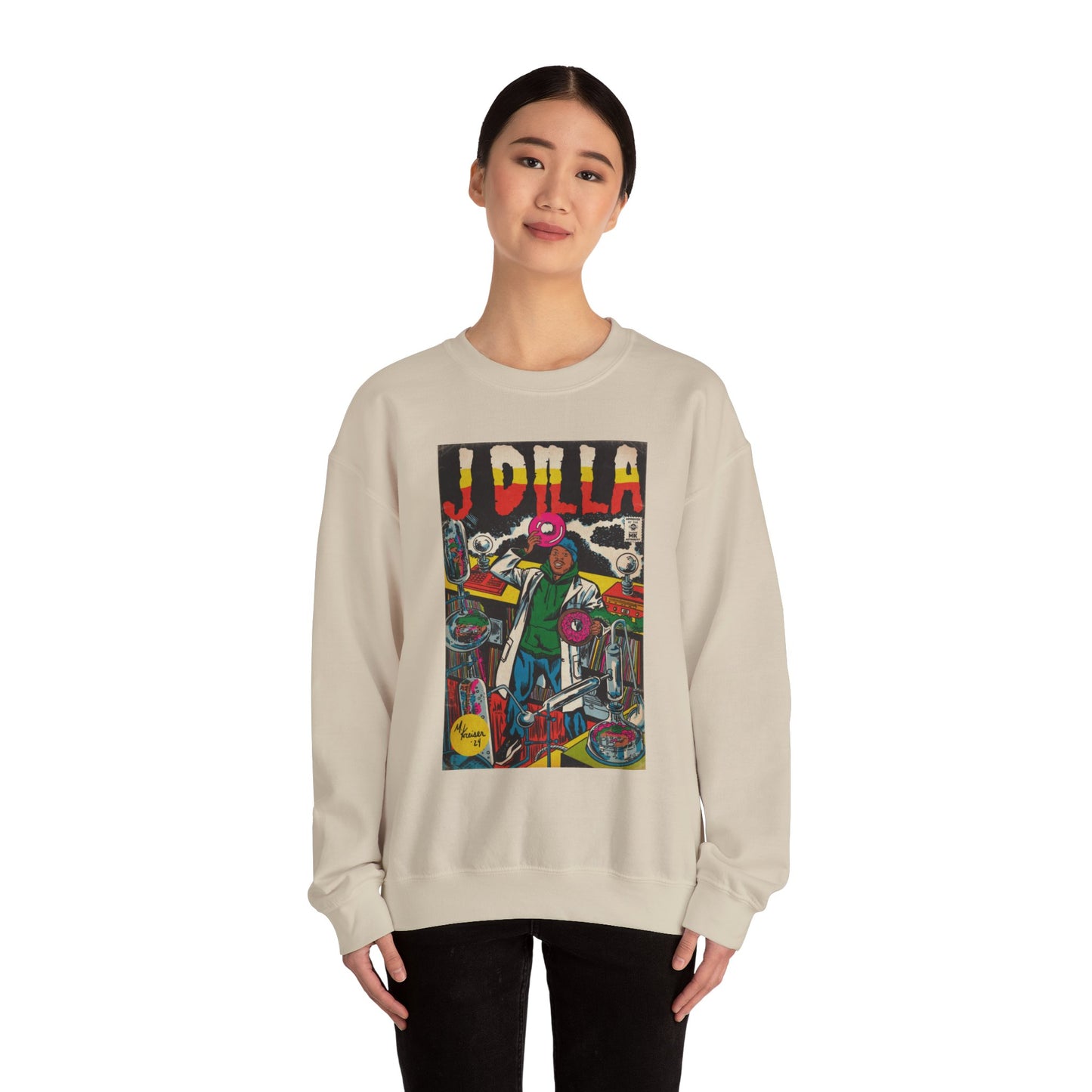 J Dilla - Comic Book Art - Unisex Heavy Blend™ Crewneck Sweatshirt