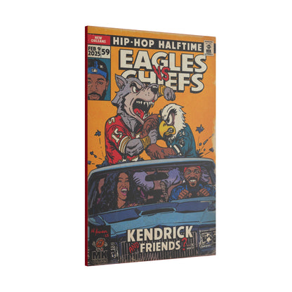 Kendrick & SZA - 2025 Halftime - Eagles vs Chiefs - Matte Canvas, Stretched, 0.75" (Multi-Size)