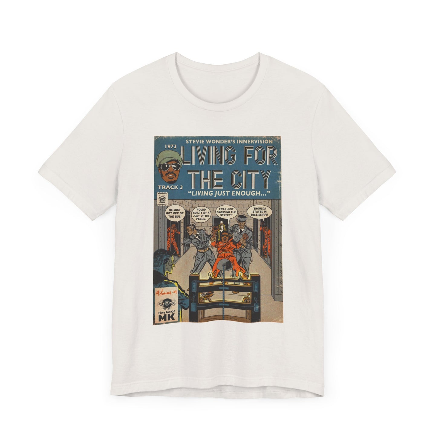 Stevie Wonder - Living For The City - Unisex Jersey Short Sleeve Tee