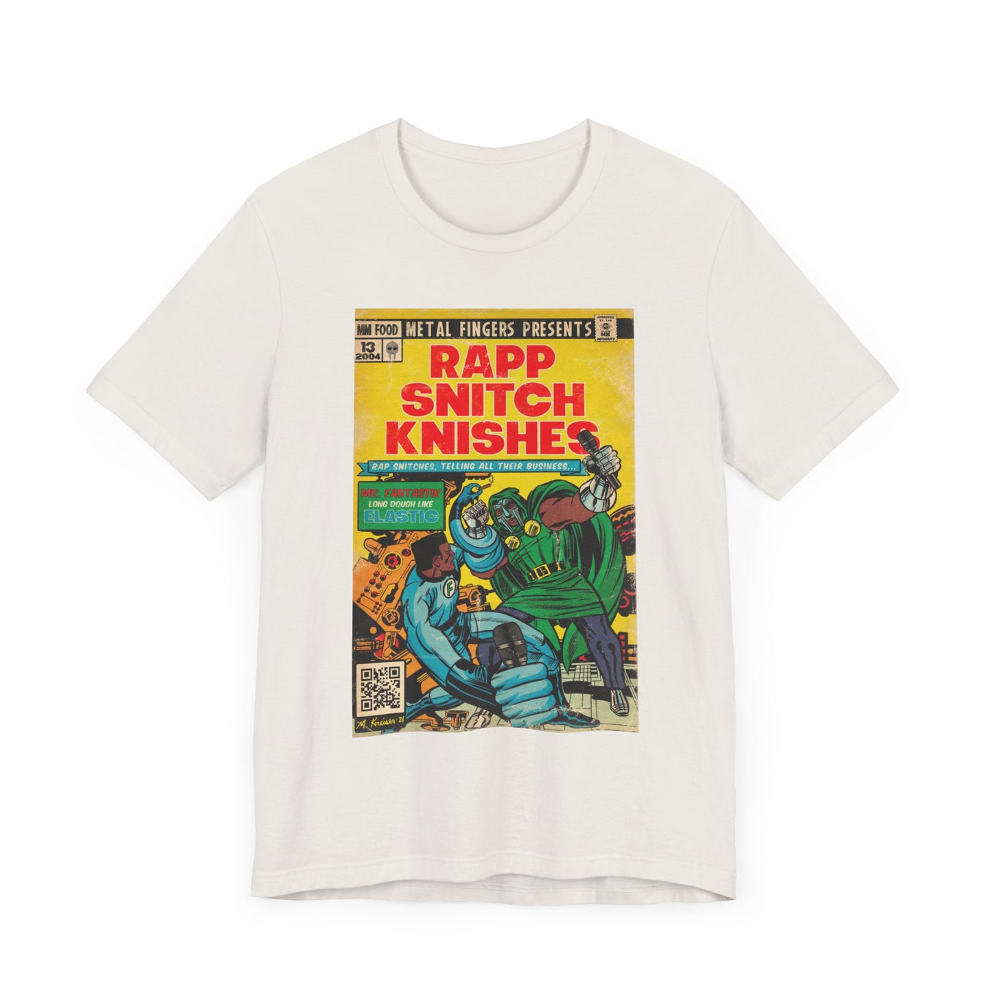 MF DOOM - Rap Snitch Knishes Comic Book Art - Unisex Jersey Short Sleeve Tee