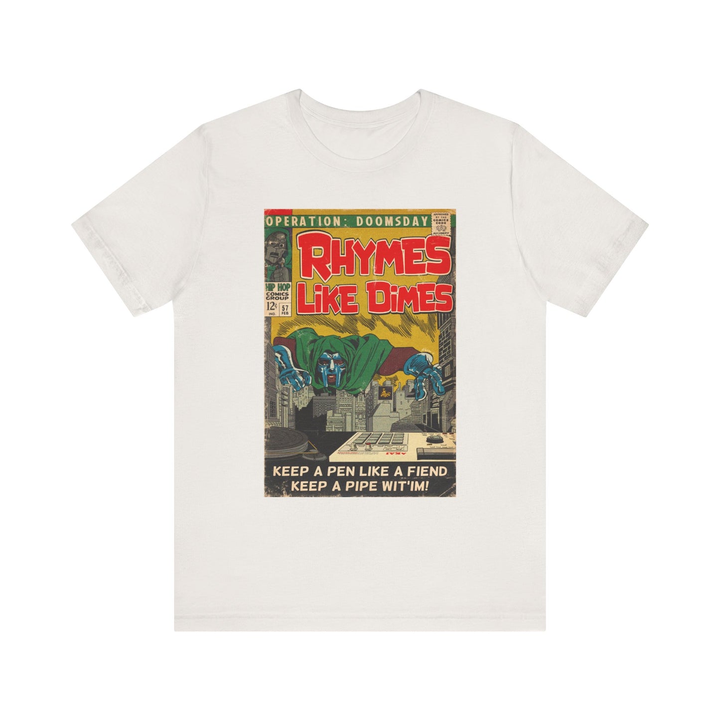 MF DOOM - Rhymes Like Dimes - Unisex Jersey Short Sleeve Tee