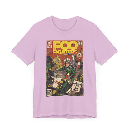 Foo Fighters- Self Titled Comic Book Art - Unisex Jersey Short Sleeve Tee