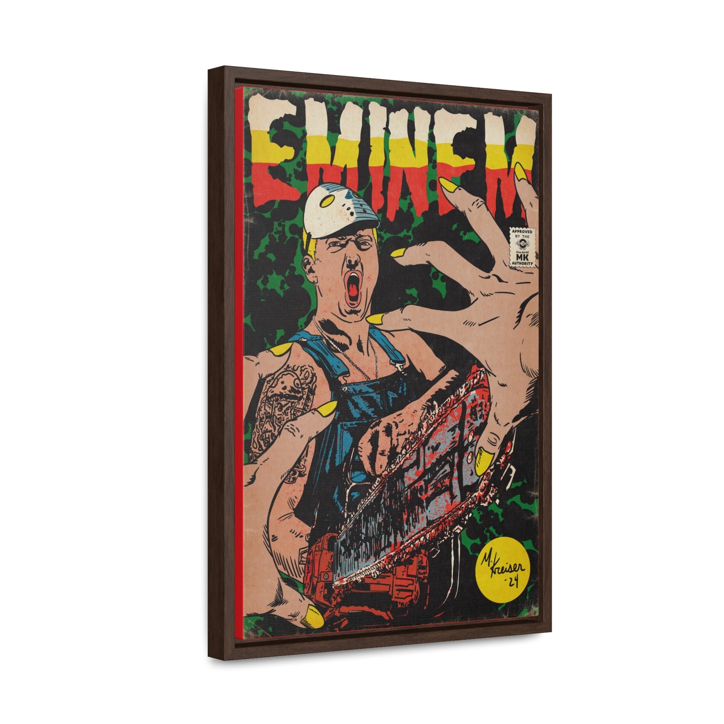 Eminem - Comic Book Art - Gallery Canvas Wraps, Vertical Frame