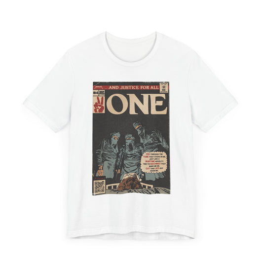 Metallica- One - Johnny Got His Gun Comic Book Art - Unisex Jersey Short Sleeve Tee