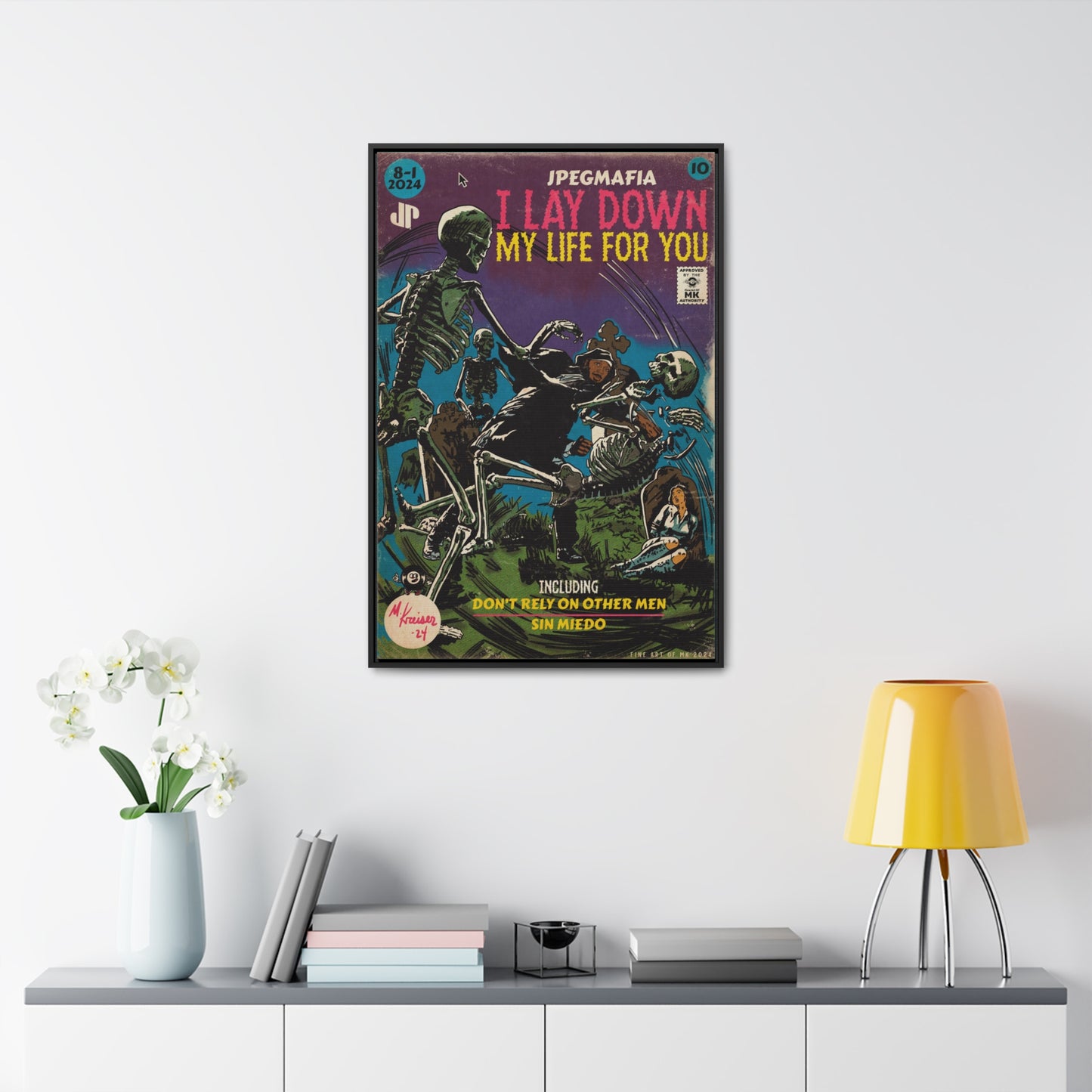 Jpegmafia - I Lay Down My Life For You - Gallery Canvas Wraps, Vertical Frame