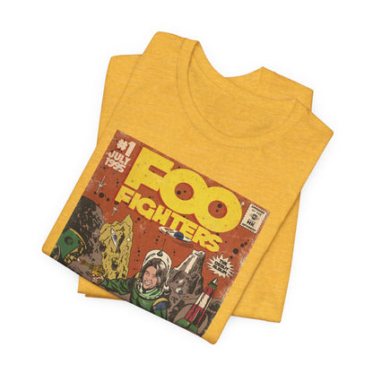 Foo Fighters- Self Titled Comic Book Art - Unisex Jersey Short Sleeve Tee