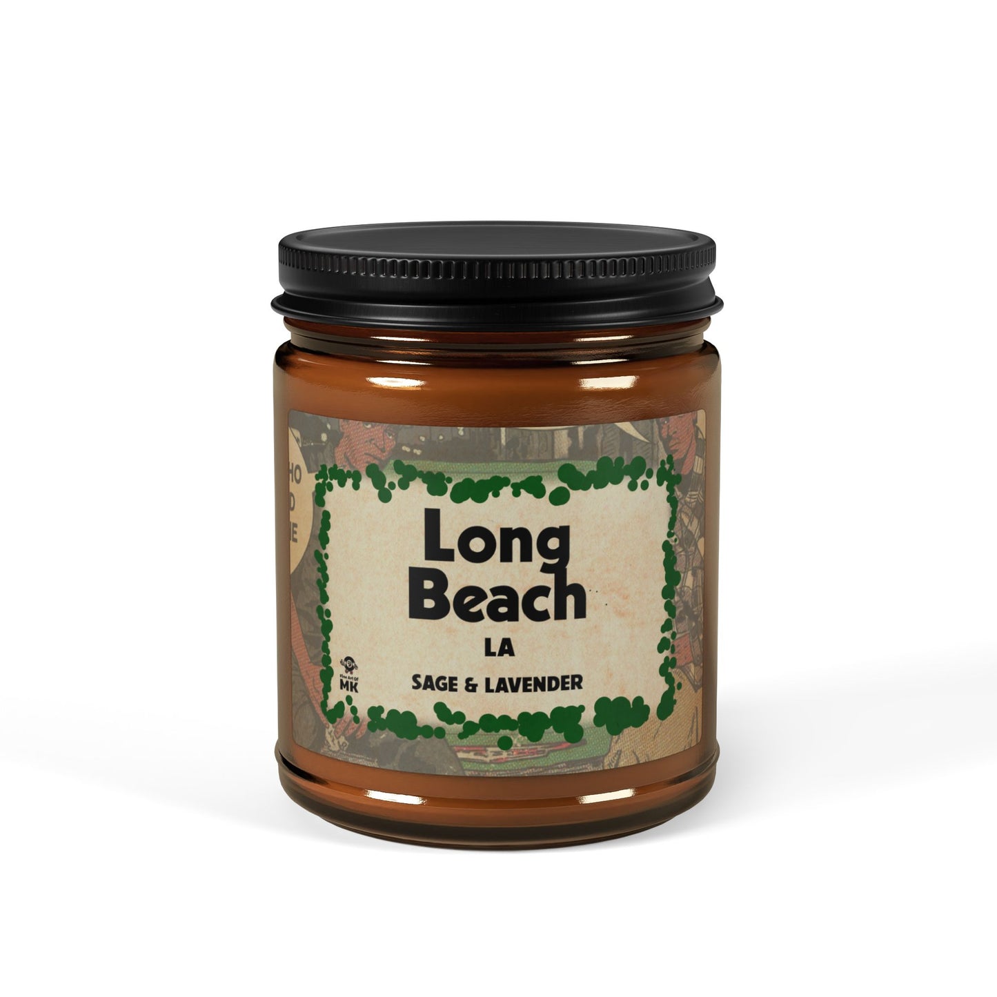 Long Beach - Scented Soy Candle (Multi-Size, Amber Jar)