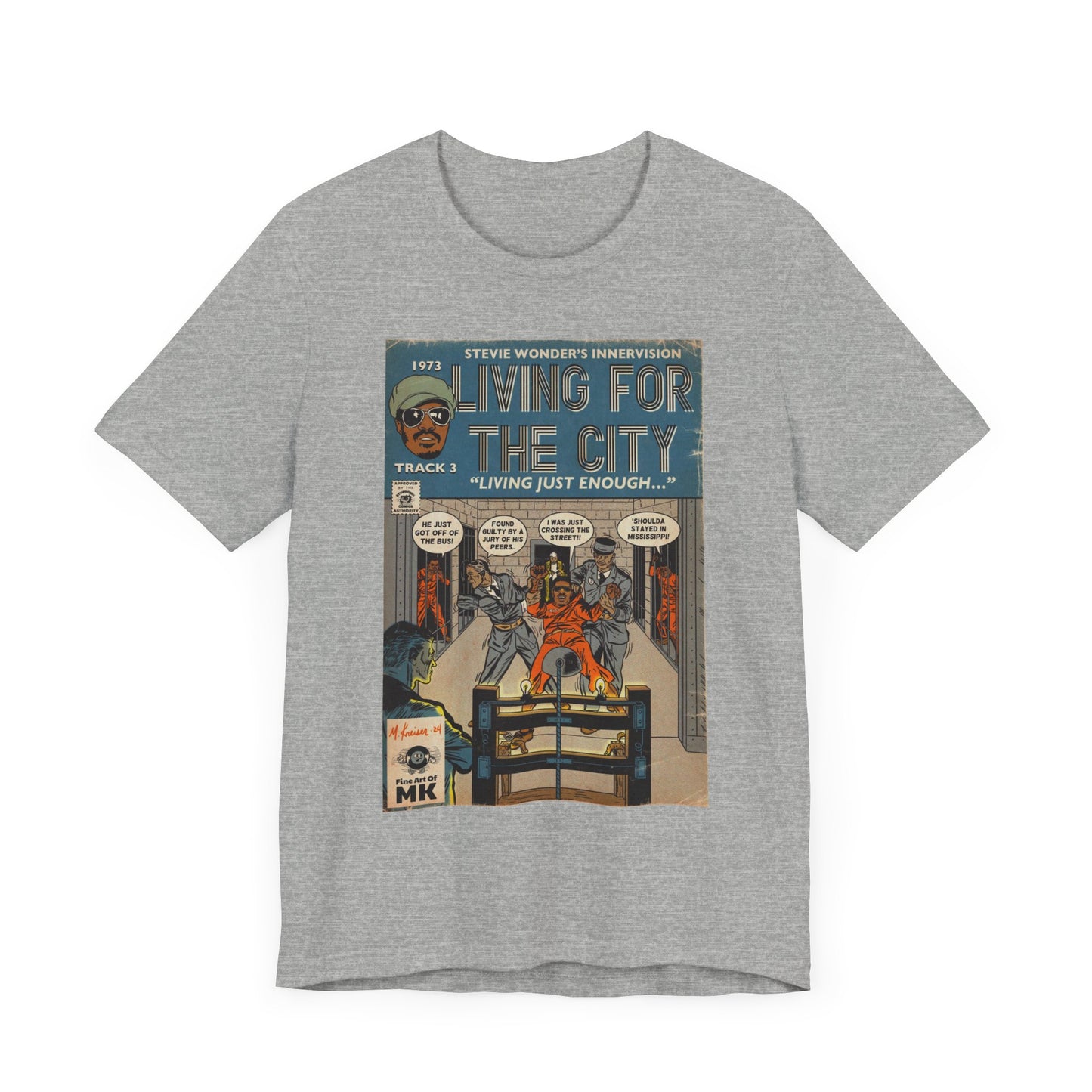 Stevie Wonder - Living For The City - Unisex Jersey Short Sleeve Tee