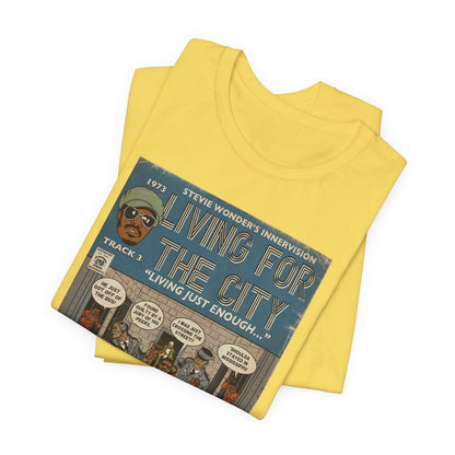 Stevie Wonder - Living For The City - Unisex Jersey Short Sleeve Tee