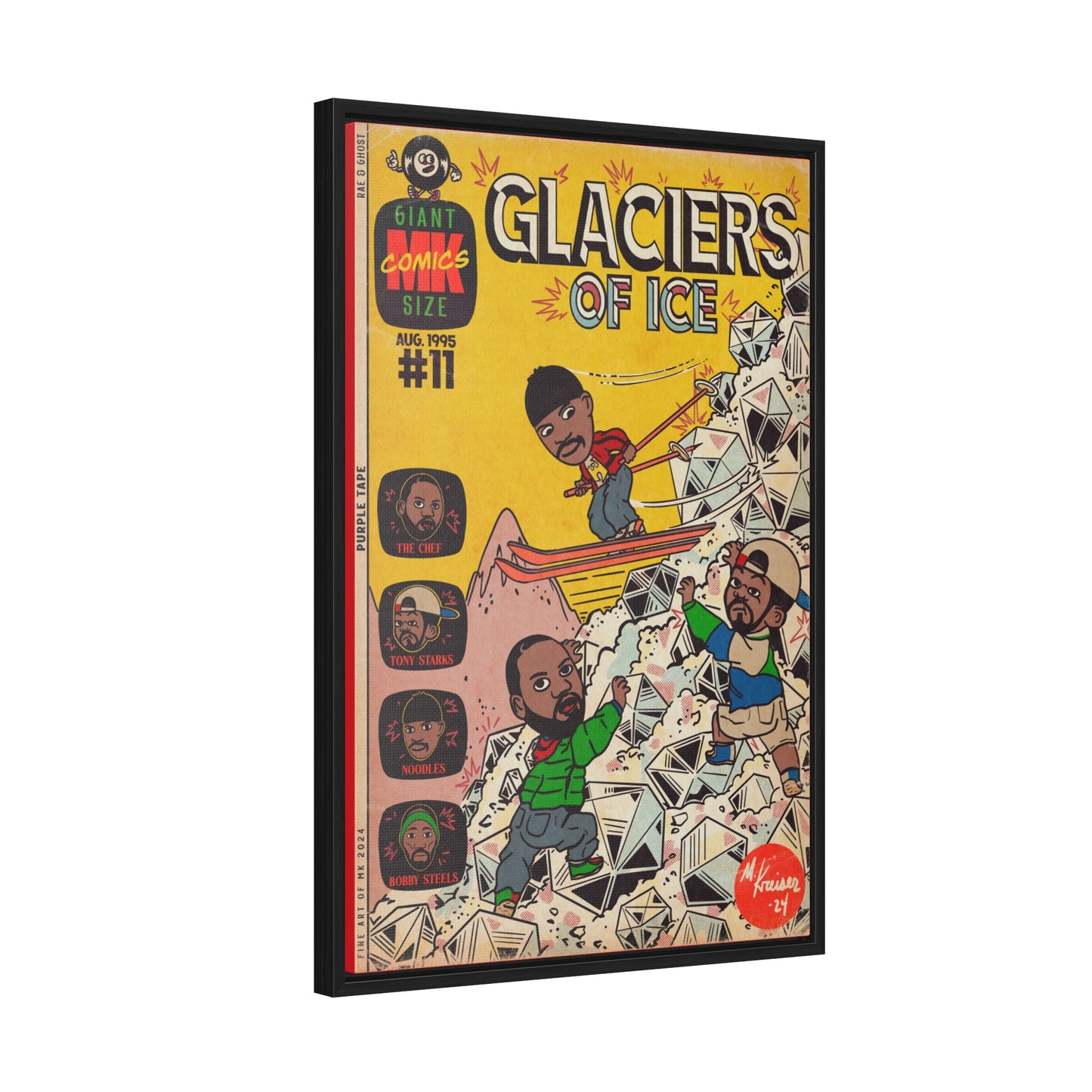 Rae, Ghost, Masta - Glaciers of Ice - Wu - Gallery Canvas Wraps, Vertical Frame