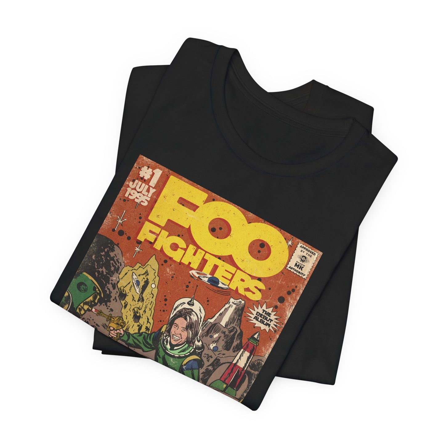 Foo Fighters- Self Titled Comic Book Art - Unisex Jersey Short Sleeve Tee