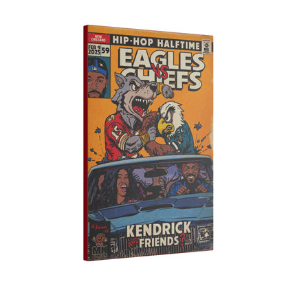 Kendrick & SZA - 2025 Halftime - Eagles vs Chiefs - Matte Canvas, Stretched, 0.75" (Multi-Size)