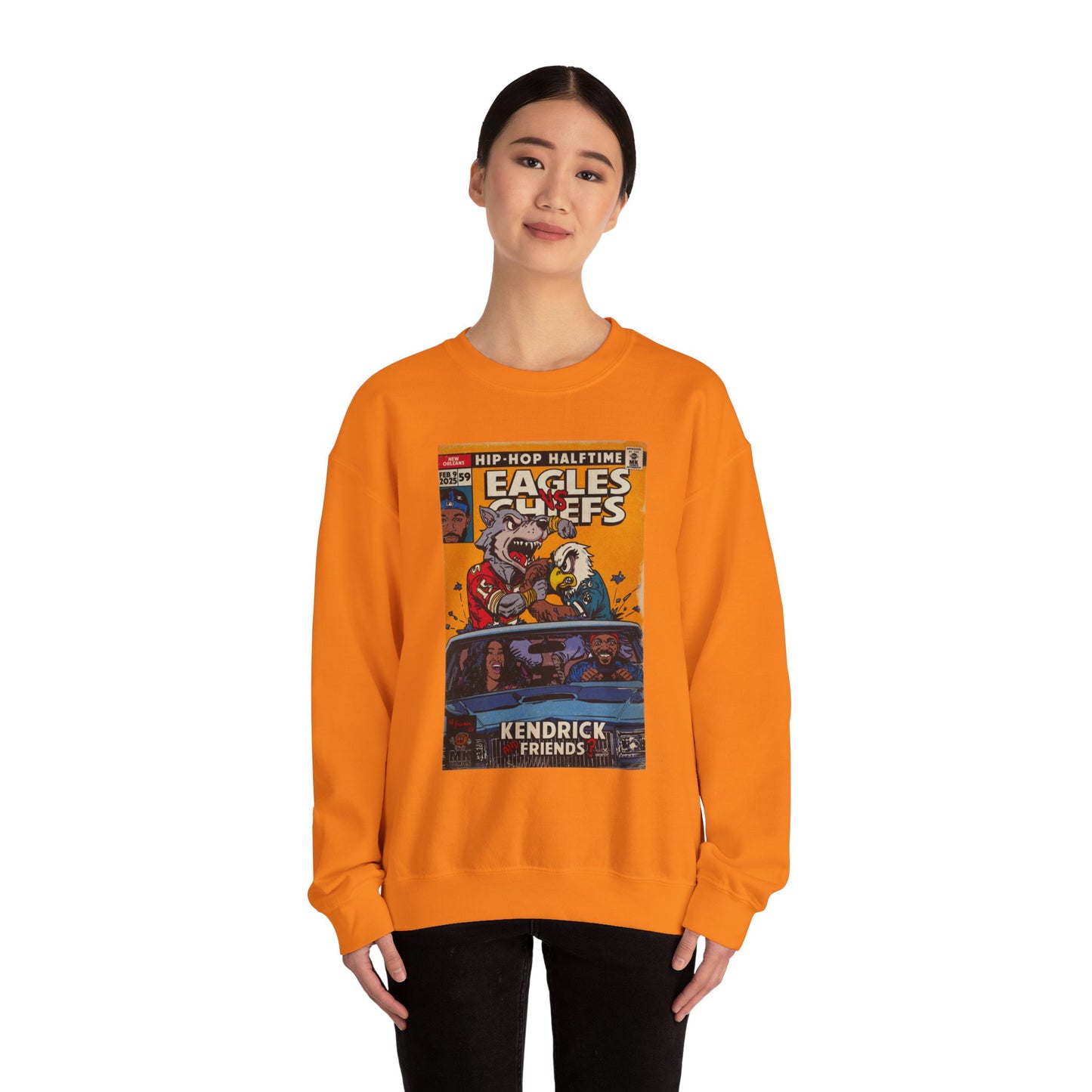 Kendrick & SZA - 2025 Halftime - Eagles vs Chiefs - Unisex Heavy Blend™ Crewneck Sweatshirt