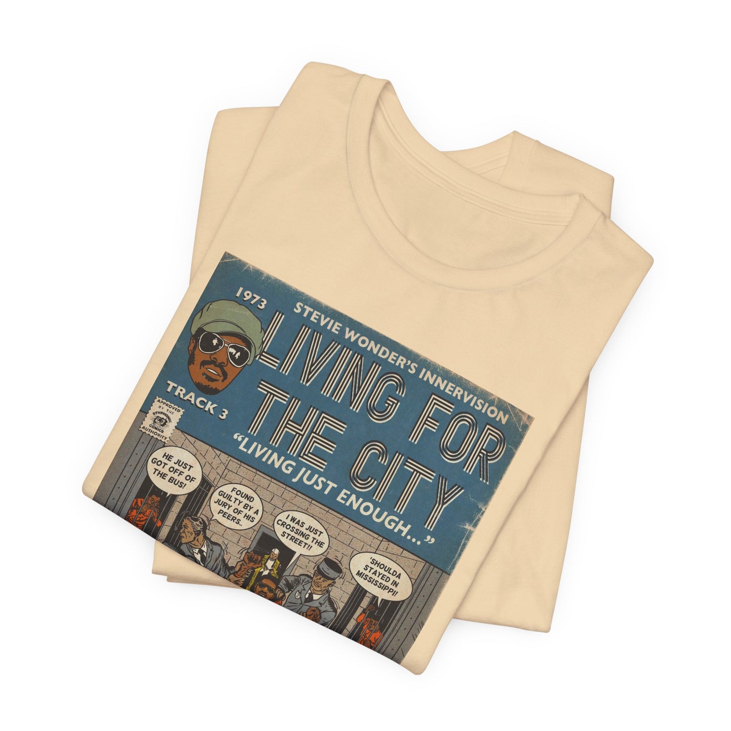 Stevie Wonder - Living For The City - Unisex Jersey Short Sleeve Tee