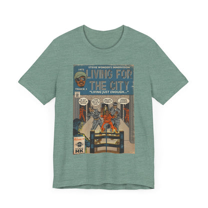 Stevie Wonder - Living For The City - Unisex Jersey Short Sleeve Tee