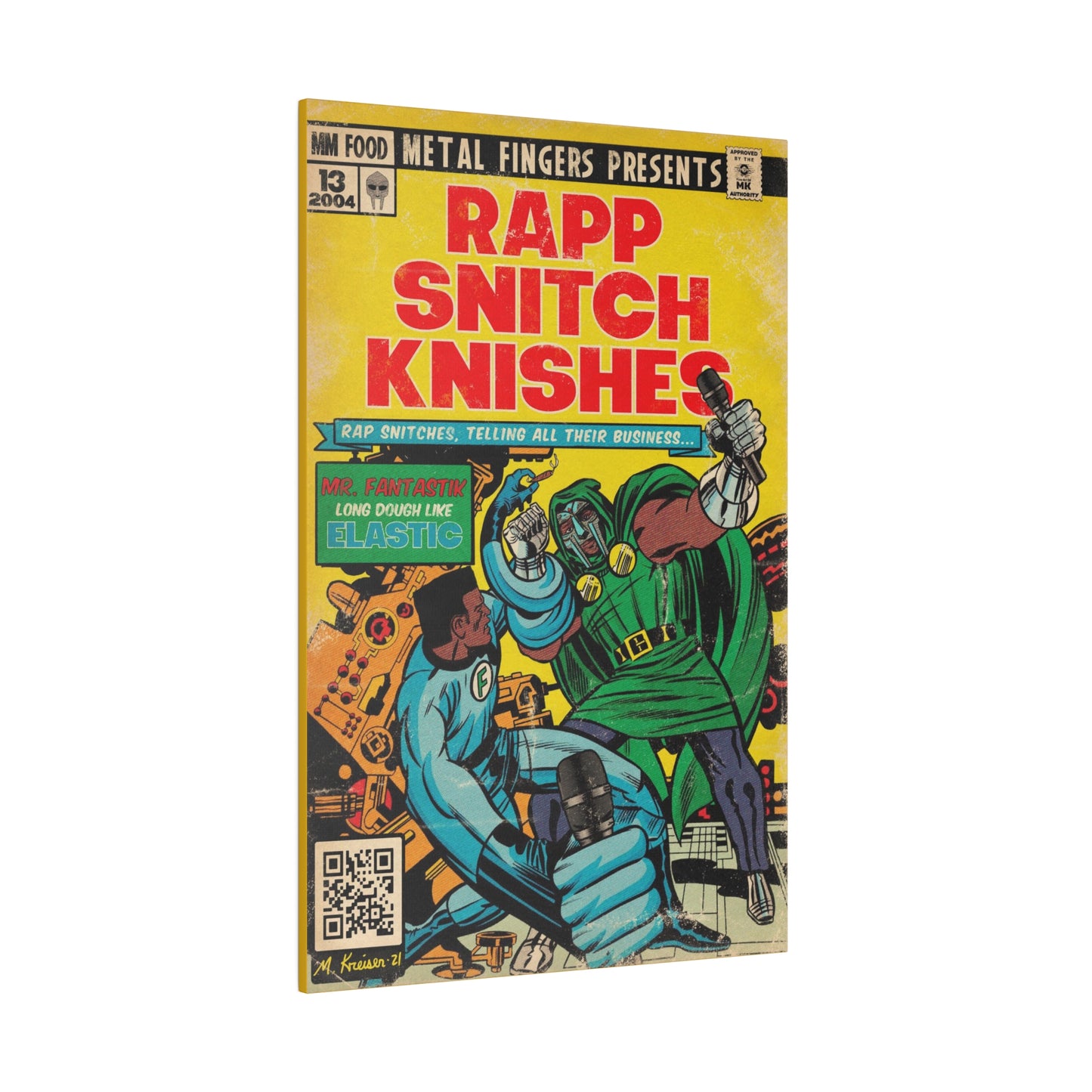 MF DOOM - Rapp Snitch Knishes - Matte Canvas, Stretched