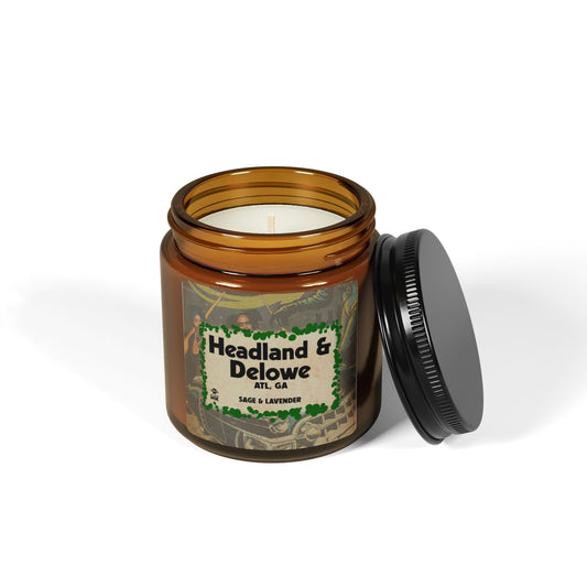 Headland & Delowe - Scented Soy Candle (Multi-Size, Amber Jar)