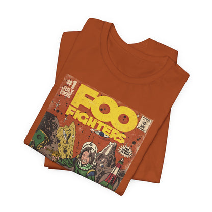 Foo Fighters- Self Titled Comic Book Art - Unisex Jersey Short Sleeve Tee