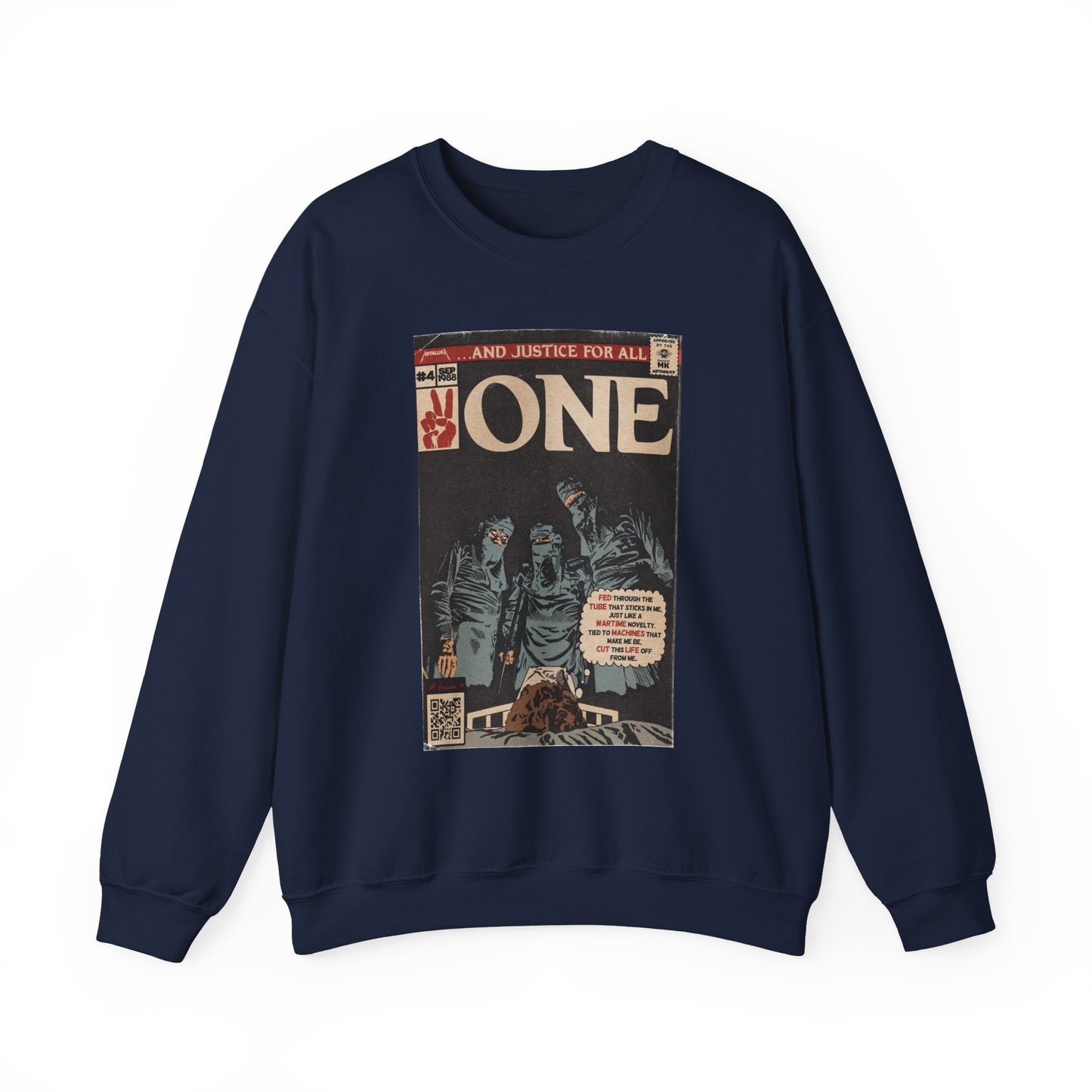 Metallica- One - Johnny Got His Gun Comic Book Art - Unisex Heavy Blend™ Crewneck Sweatshirt