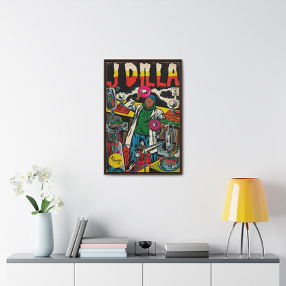 J Dilla - Comic Book Art - Gallery Canvas Wraps, Vertical Frame