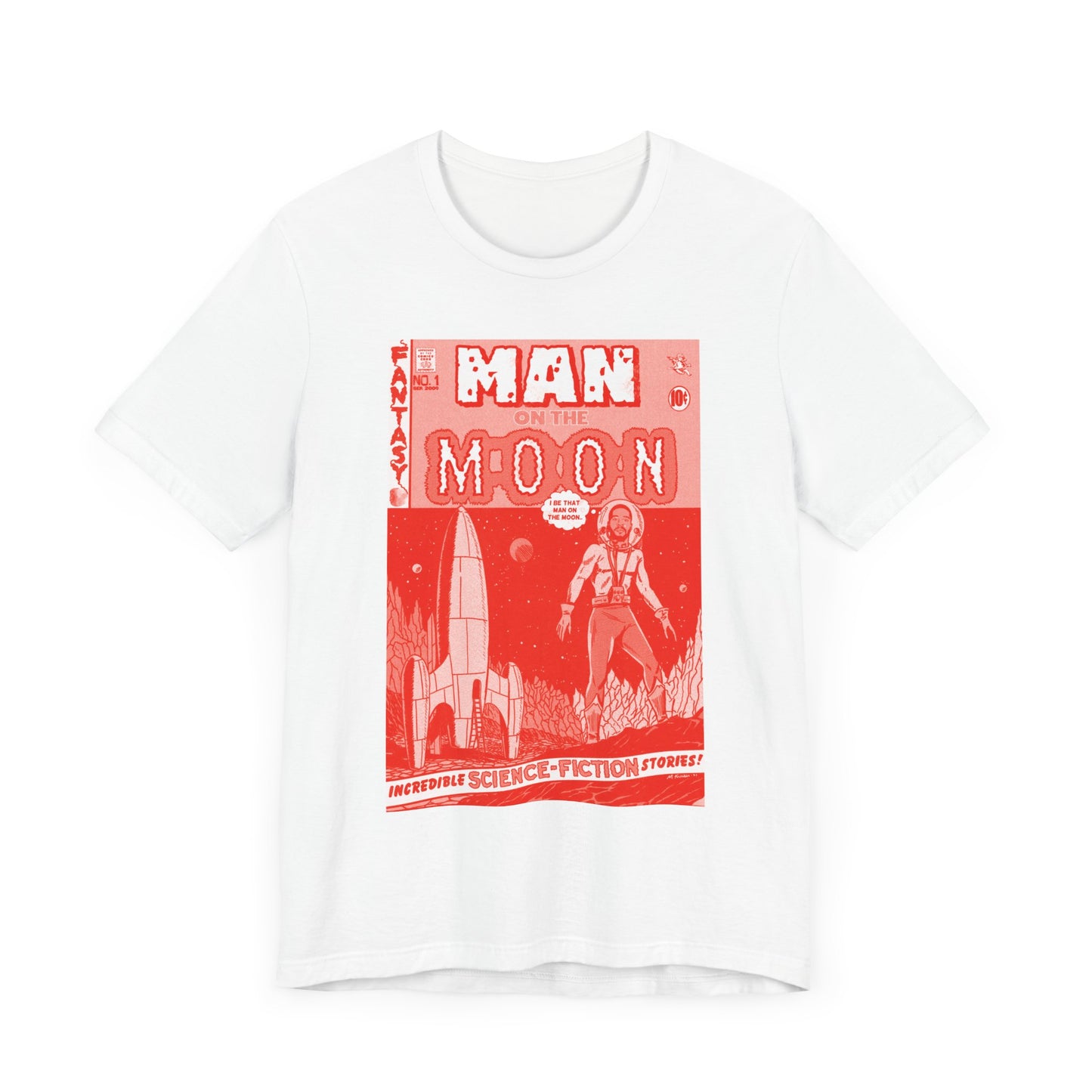 Kid Cudi - Man on the Moon - RED VARIANT - Unisex Jersey Short Sleeve Tee